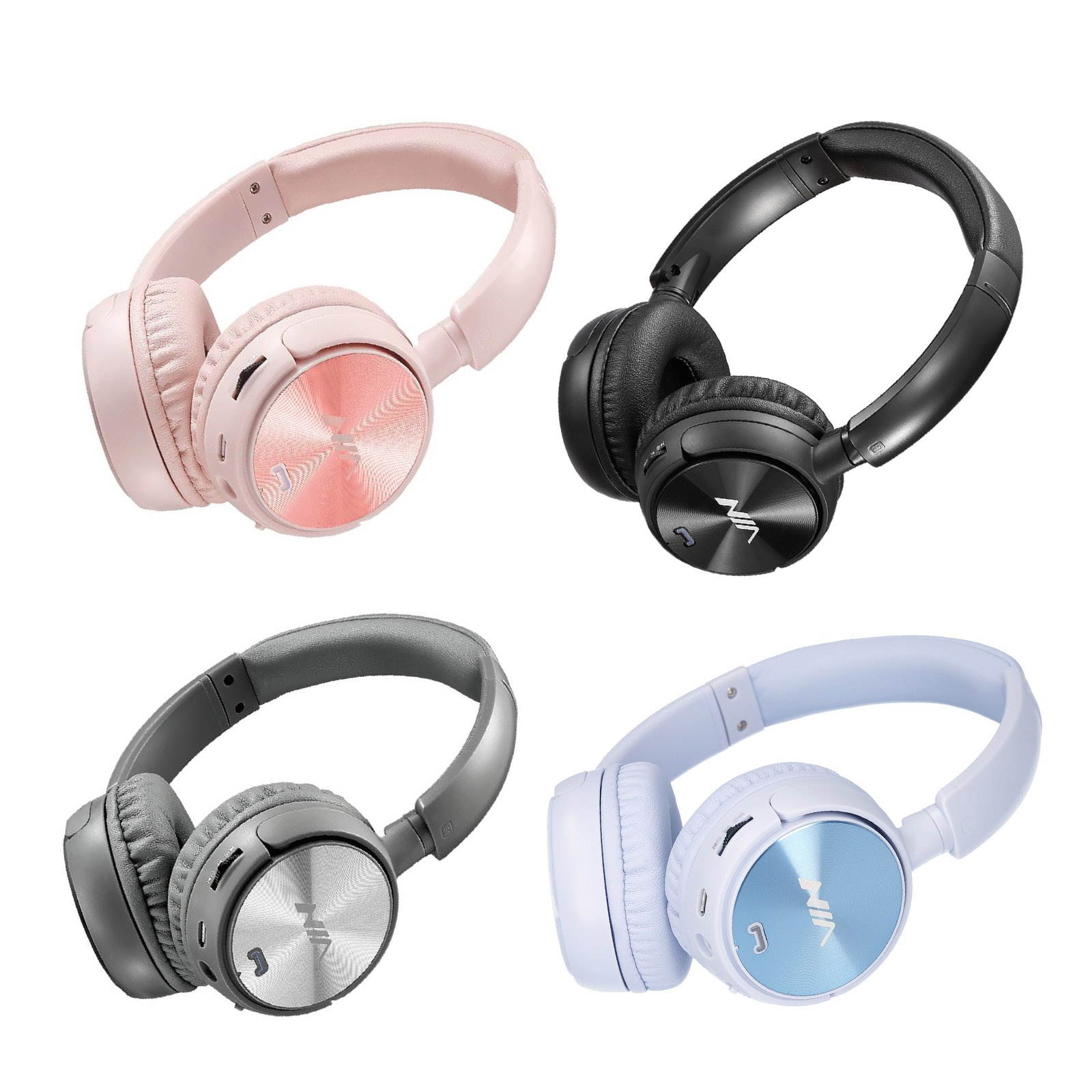 NIA Q2 Foldable On Ear Headset Wireless Bluetooth Headphones 3.5mm AUX IN Music Earphone TF Card MP3 Player FM Radio with Microphone APP Control