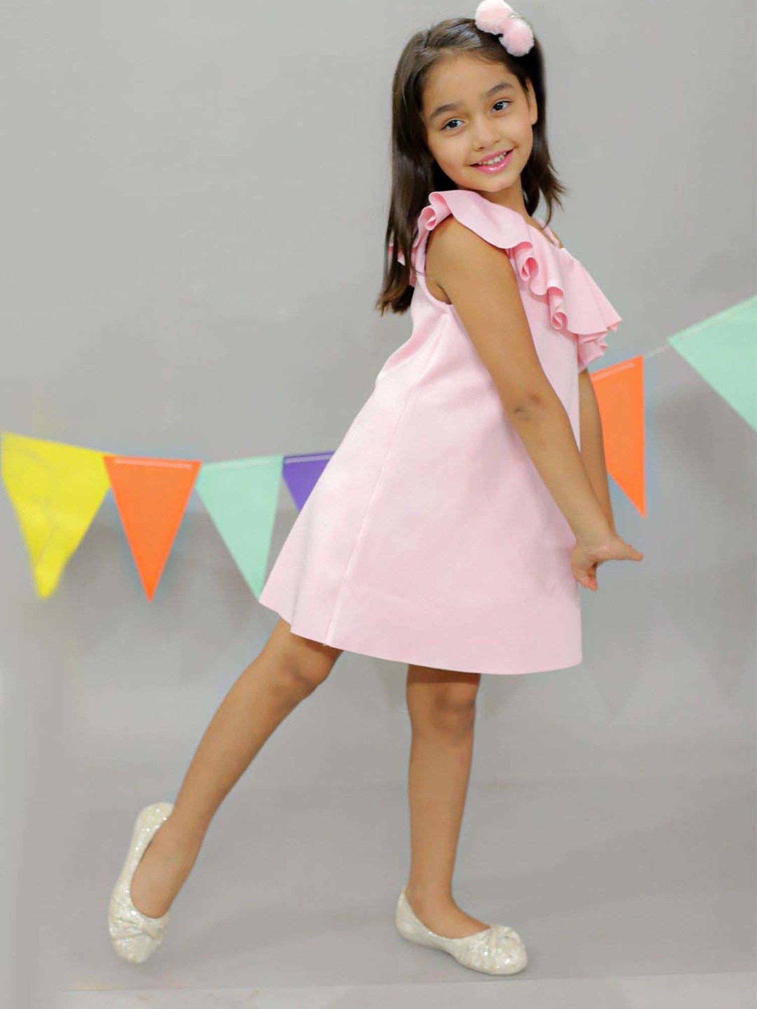KidsDew Pink Regular Fit Dress