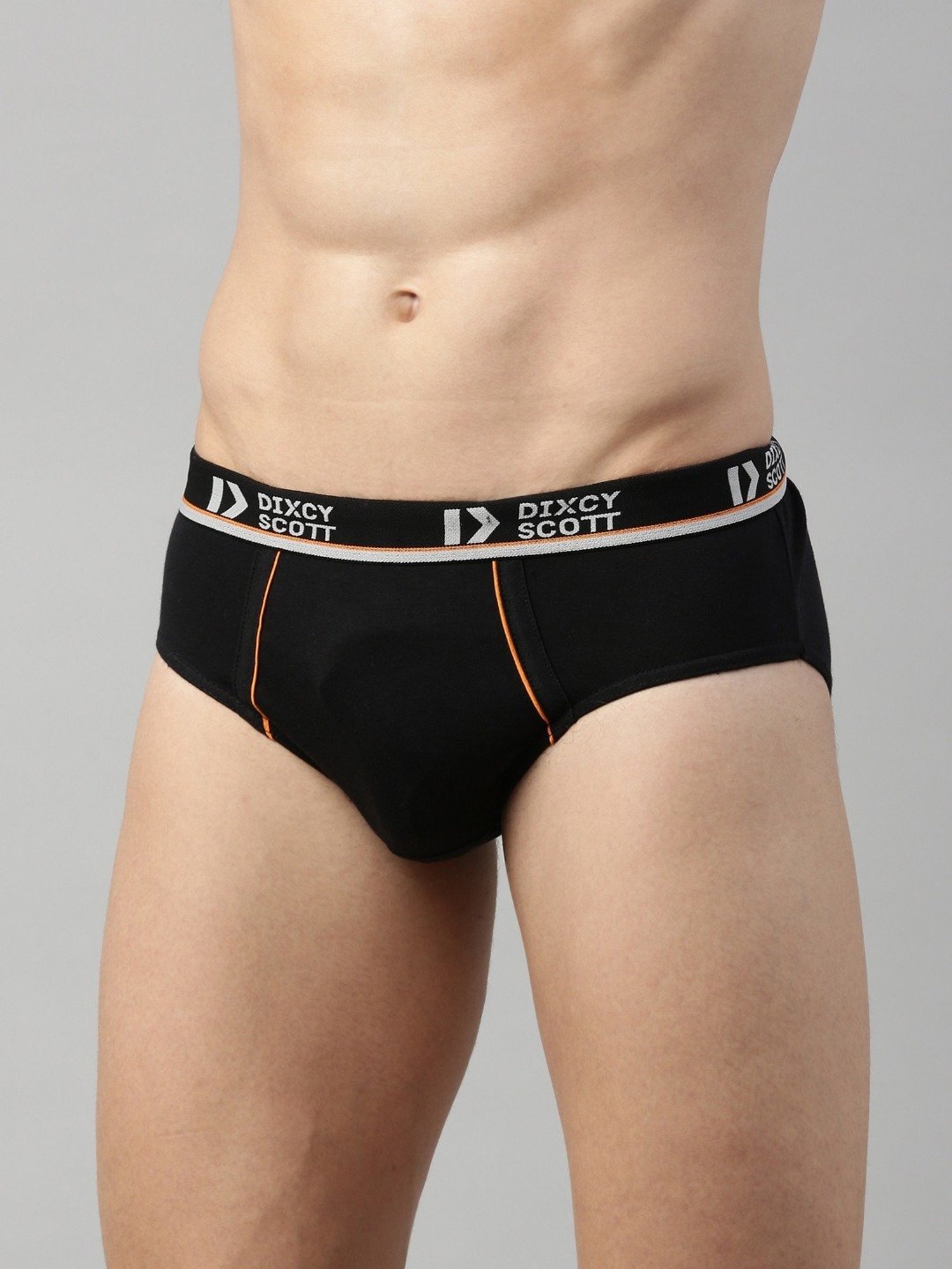 Dixcy Scott Originals Black Cotton Regular Fit Briefs - Pack Of 3 (Print May Vary)