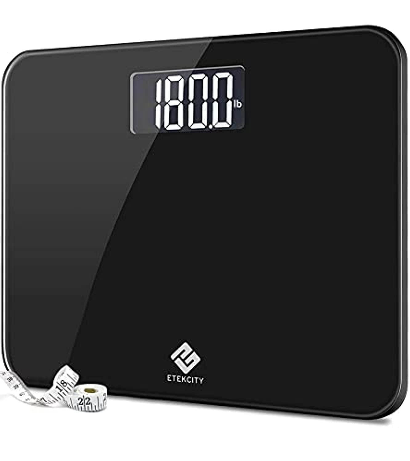 Etekcity High Precision Digital Body Weight Bathroom Scale with Ultra Wide Platform and Easy-to-Read Backlit LCD, 440 Pounds