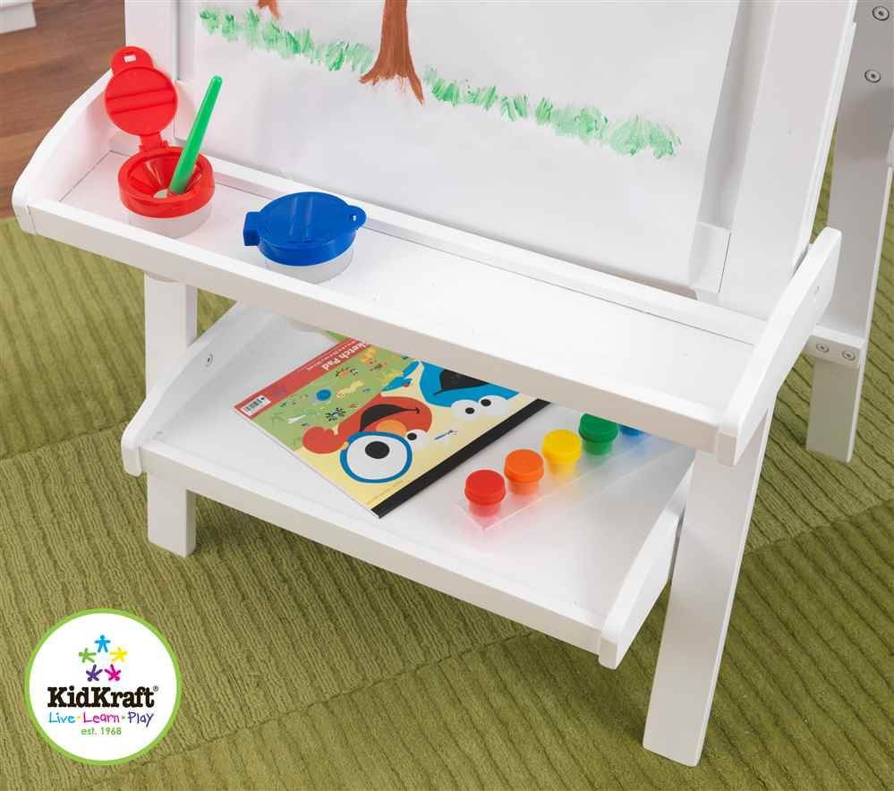 KidKraft Deluxe Wood Easel White - 62040
