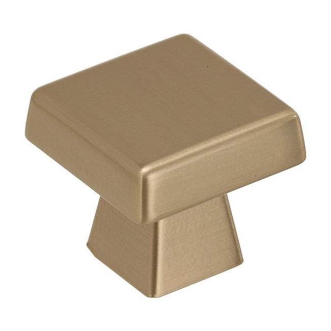 Amerock A55273 BBZ 1.5 in. Blackrock Square Cabinet Knob - Golden Champagne