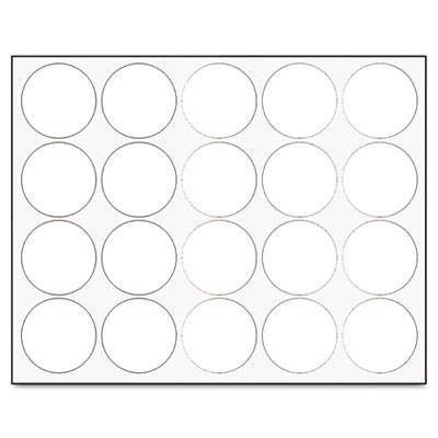 MasterVision Interchangeable Magnetic Characters, Circles, White, 3/4" Dia., 20/Pack