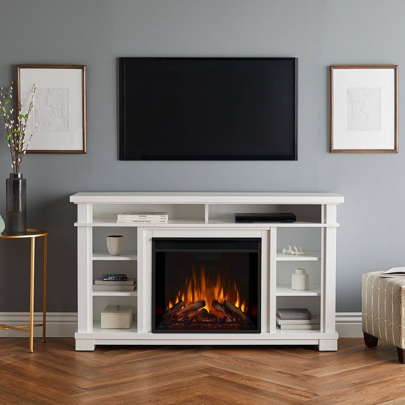 Real Flame Belford Electric Entertainment Fireplace White