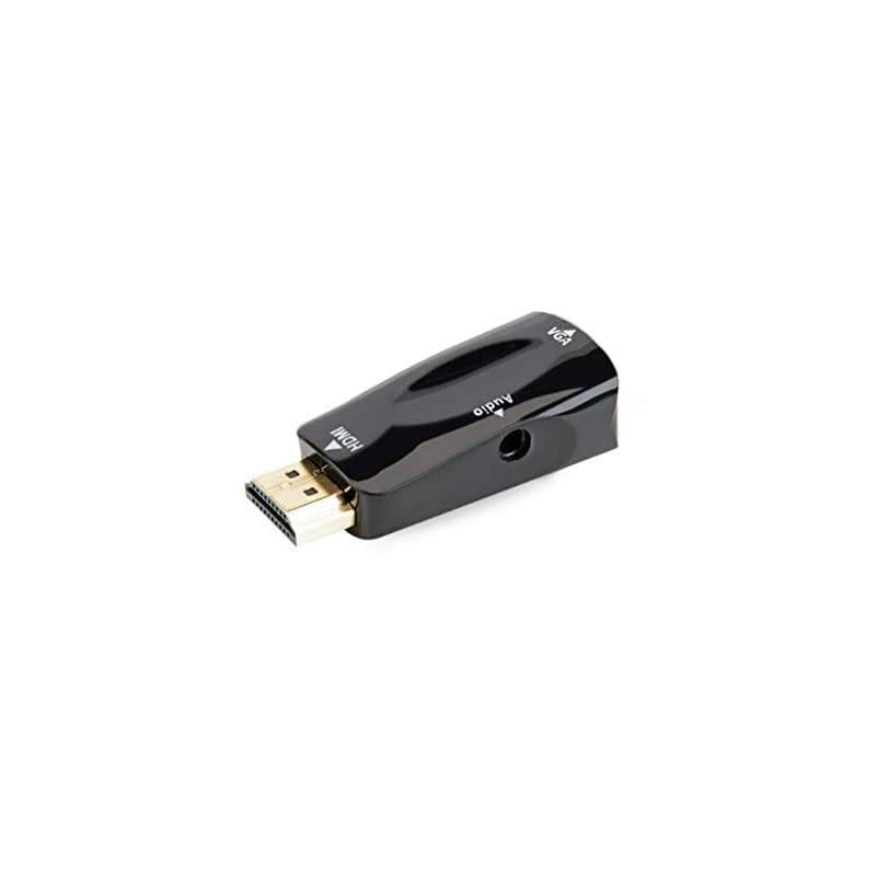 to VGA Converter 1080P 60Hz Male VGA Female Adapter with 35mm Audio Port for Computer PC Laptop Monitor Projector HDTV Digital Camera TV Box