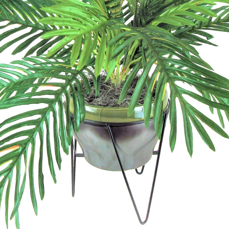 24" x 22" Artificial Phoenix Palm in Ceramic Pot with Stand - LCG Florals
