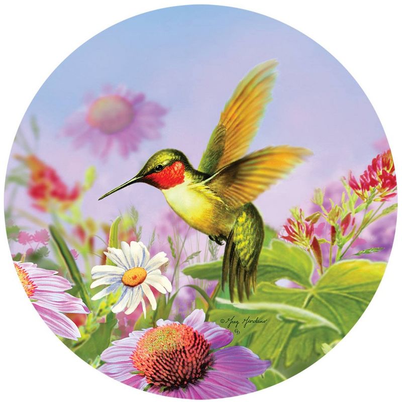 Home & Garden 12.0" Hummingbird Stepping Stone Bird Flowers Summer Spring Custom Decor  -  Stepping Stones And Pathways