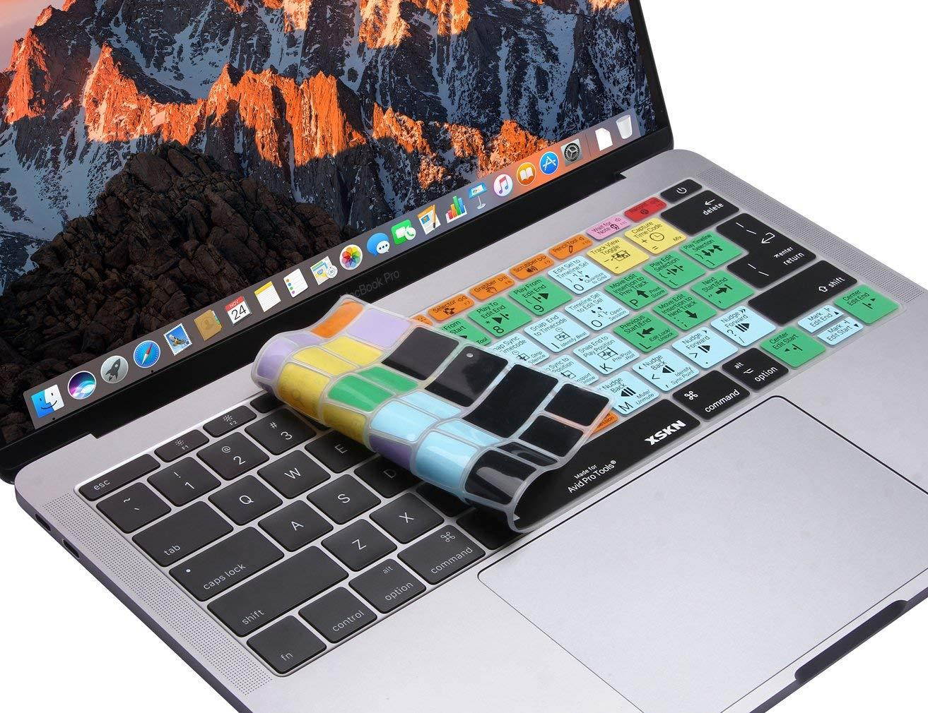 XSKN Avid Pro Tools Keyboard Cover Silicone Skin for Macbook 12 (2015 Model A1534) and New MacBook Pro 13 (2016 Model A1708, No Touch Bar), US&EU Version