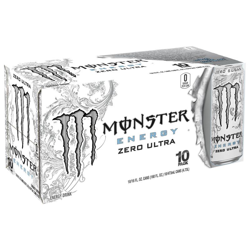 Monster Zero Ultra Energy Drink - 10pk/16 fl oz Cans