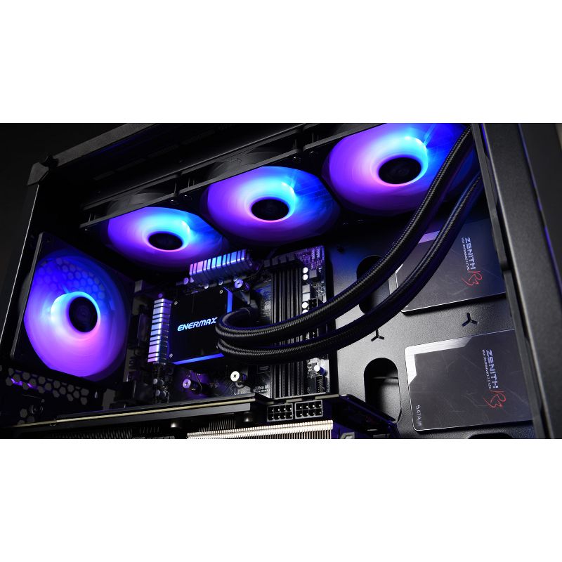 Enermax LIQMAX III ARGB 360 ELC-LMT360-ARGB Cooling Fan/Radiator/Water Block - 3 x 120 mm - 72.1 CFM - 27 dB(A) Noise - Liquid Cooler Cooler