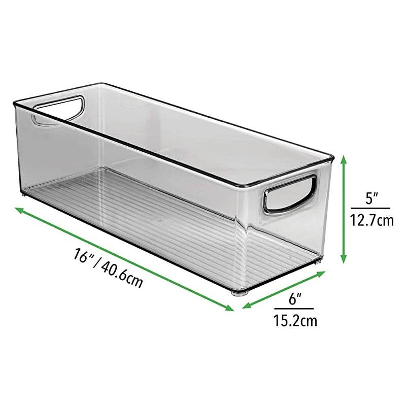 Plastic Stackable Household Storage Organizer Container Bin with Handles - for Media Consoles, Closets, Cabinets - Holds DVD's, Video Games, Gaming Accessories, Head Sets - 8 Pack - Smoke Gray