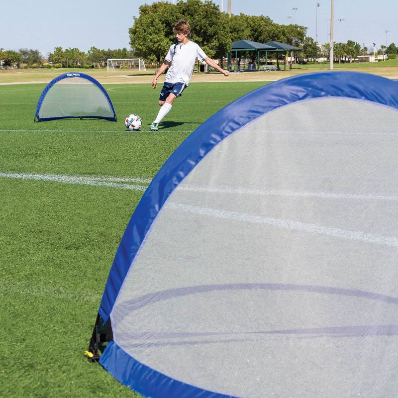 Eastpoint Portable Outdoor Kids and Family Twister 4 Foot Popup Soccer Goal Set