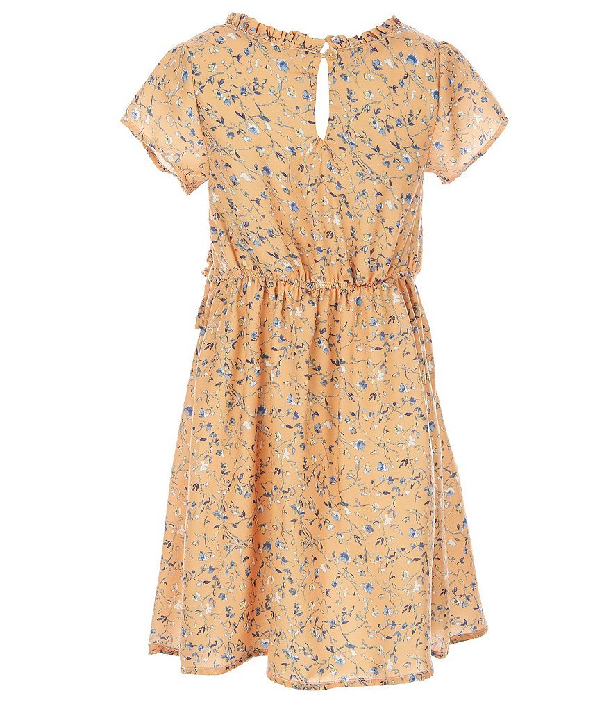 Pastourelle by Pippa & Julie Big Girls 7-14 Ditsy Floral Faux-Wrap Dress