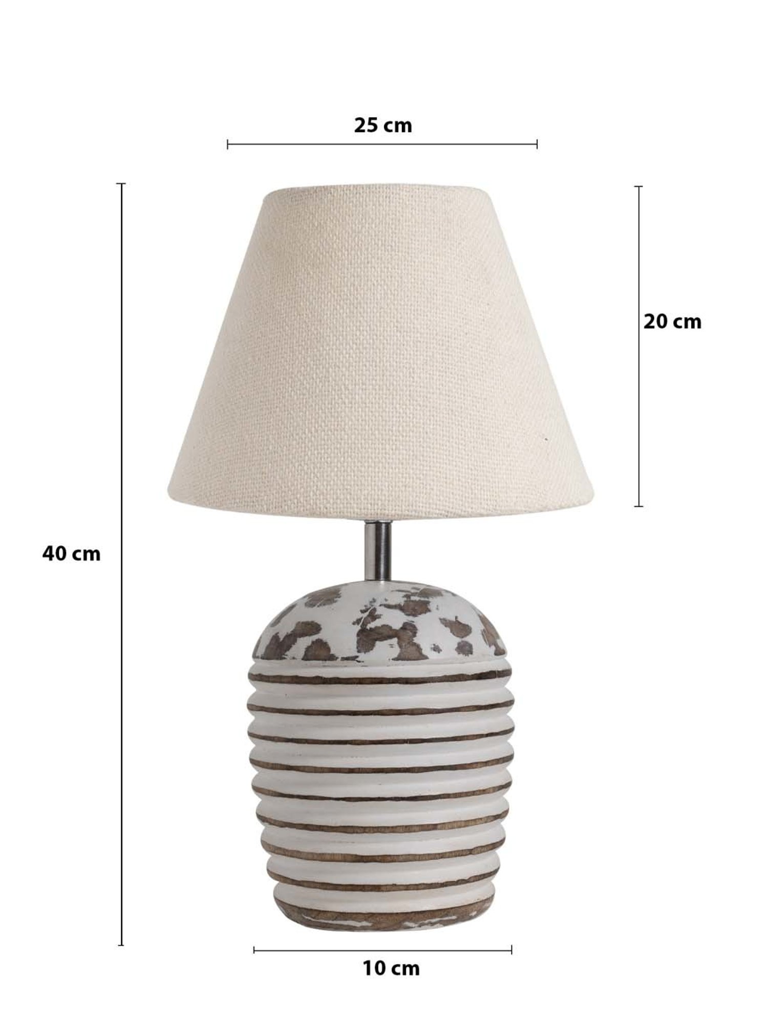 Homesake 'Modern' White Wood Table Lamp with Base - Set of 1