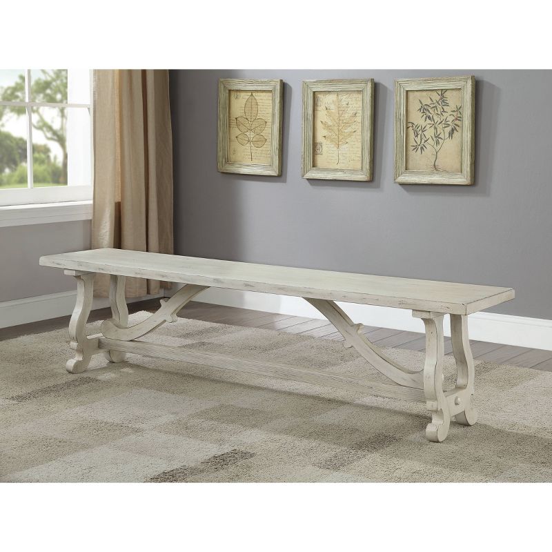 Bolden Park Dining Bench White - Treasure Trove Accents