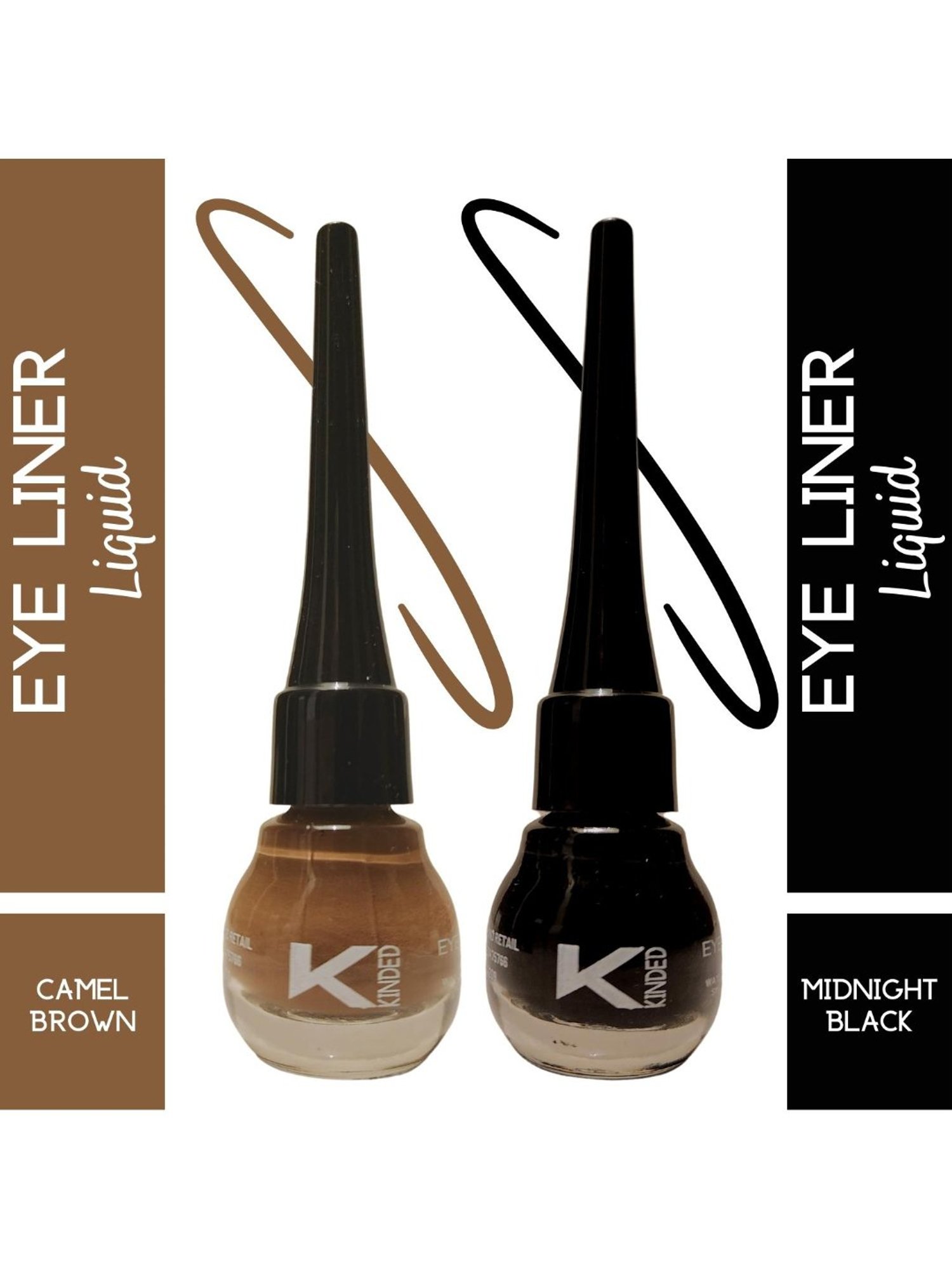 KINDED Liquid Eye Liner Golden Glaze & Greyish Silver Combo