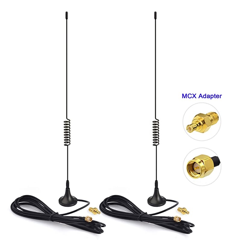 Dual Band 978MHz 1090MHz 5dBi Magnetic Base SMA Male MCX Antenna 2Pack for Aviation Dual Band 978MHz 1090MHz ADSB Receiver RTL SDR Software Defined Radio USB Stick Dongle Tuner Receiver