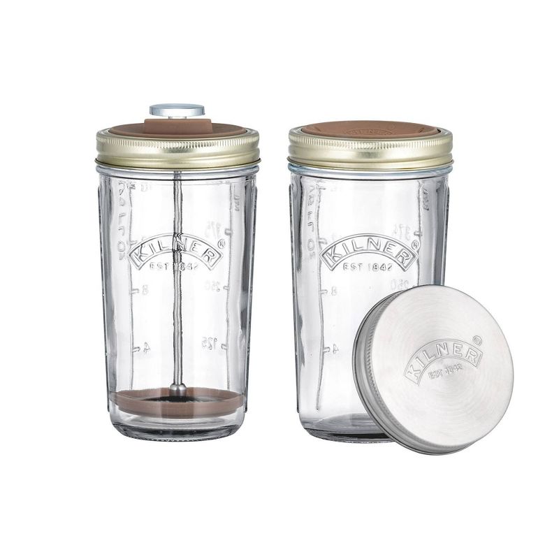 Grant Howard 51091 102 Ounce Classic Wide Mouthed Embossed Glass Mason Storage Jar Storage Container with Airtight Screw On Closing Lid