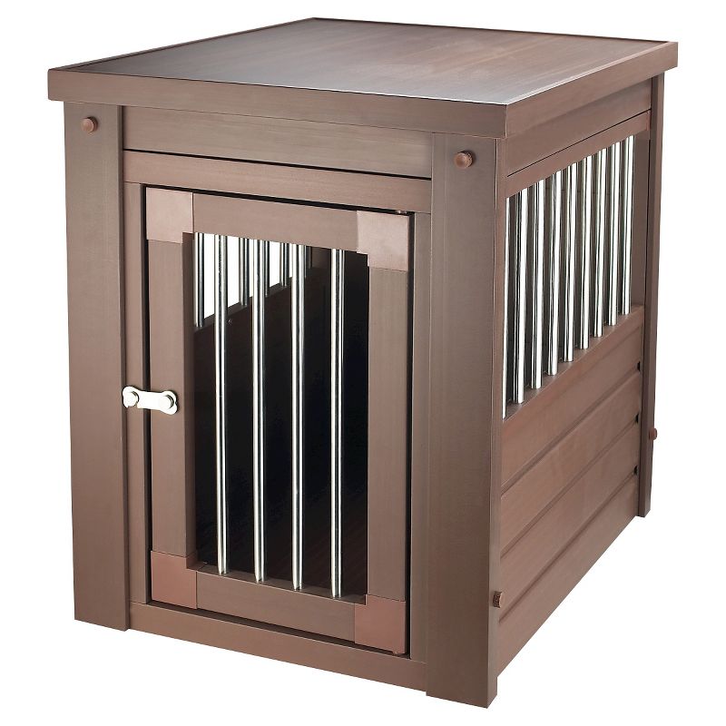 New Age ecoFLEX Habitat 'N' Home Stainless Steel Dog Crate - Brown - Small