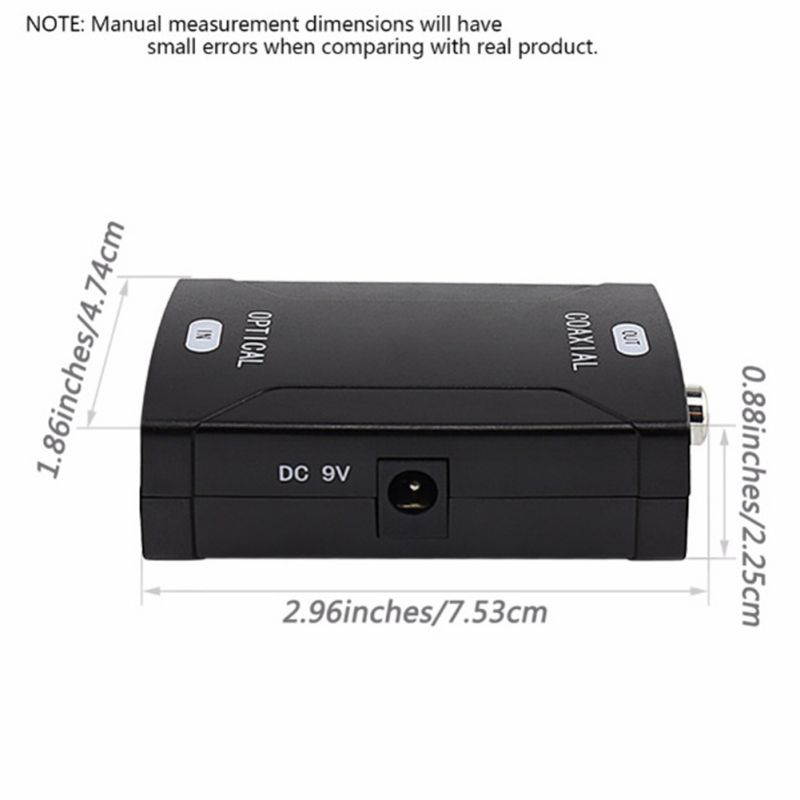 Digital Optical To Coaxial Audio Converter Optical Input To Coaxial Digital Audio Output With DVD For PS4 Xbox To Amplifier hot (1 pcs)