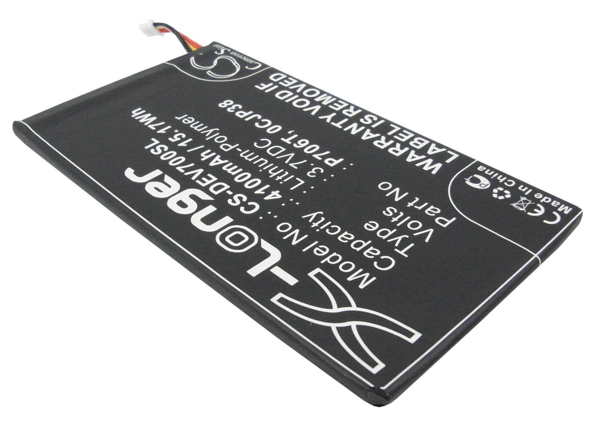 4100mAH / 15.17Wh Battery For DELL 0CJP38, 0DHM0J, P706T,