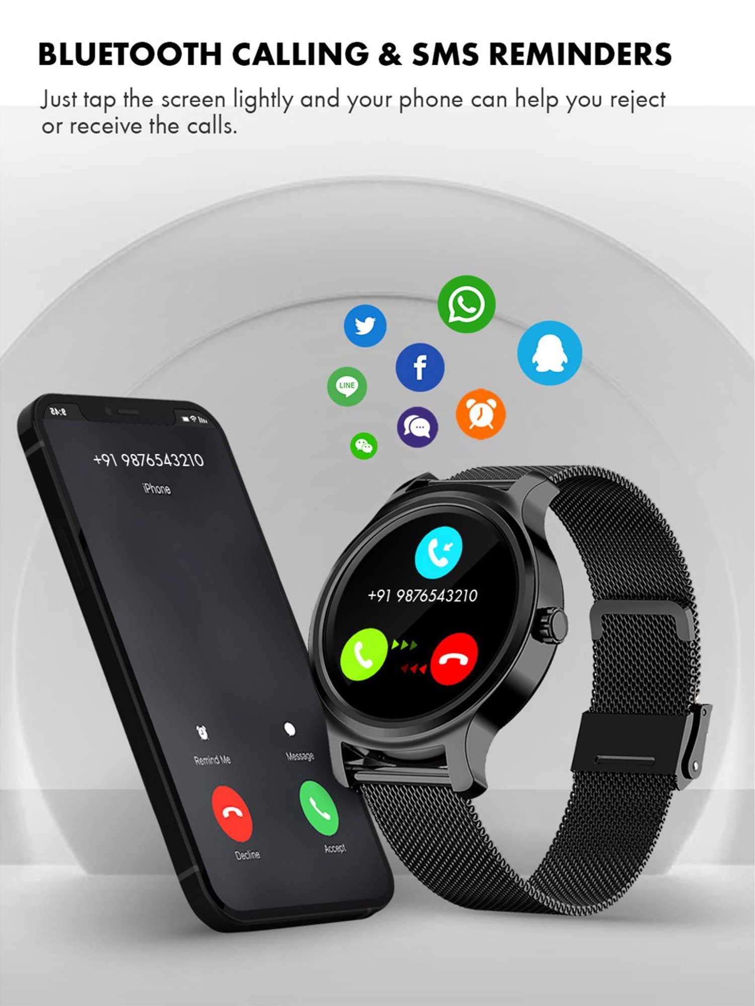 Giordano GT01-BK Unisex Smart Watch