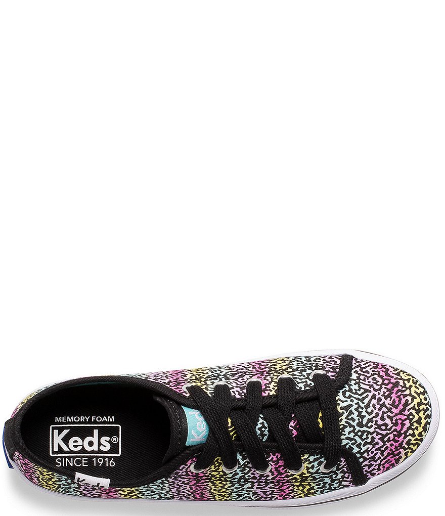 Keds Girl's Kickstart Notebook Print Rainbow Lace-Up Sneakers (Toddler)