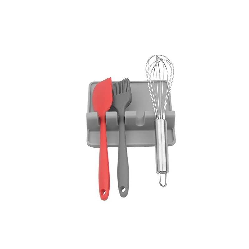 Utensil Rest.Spoon rest Ladle Spoon holder (gray)