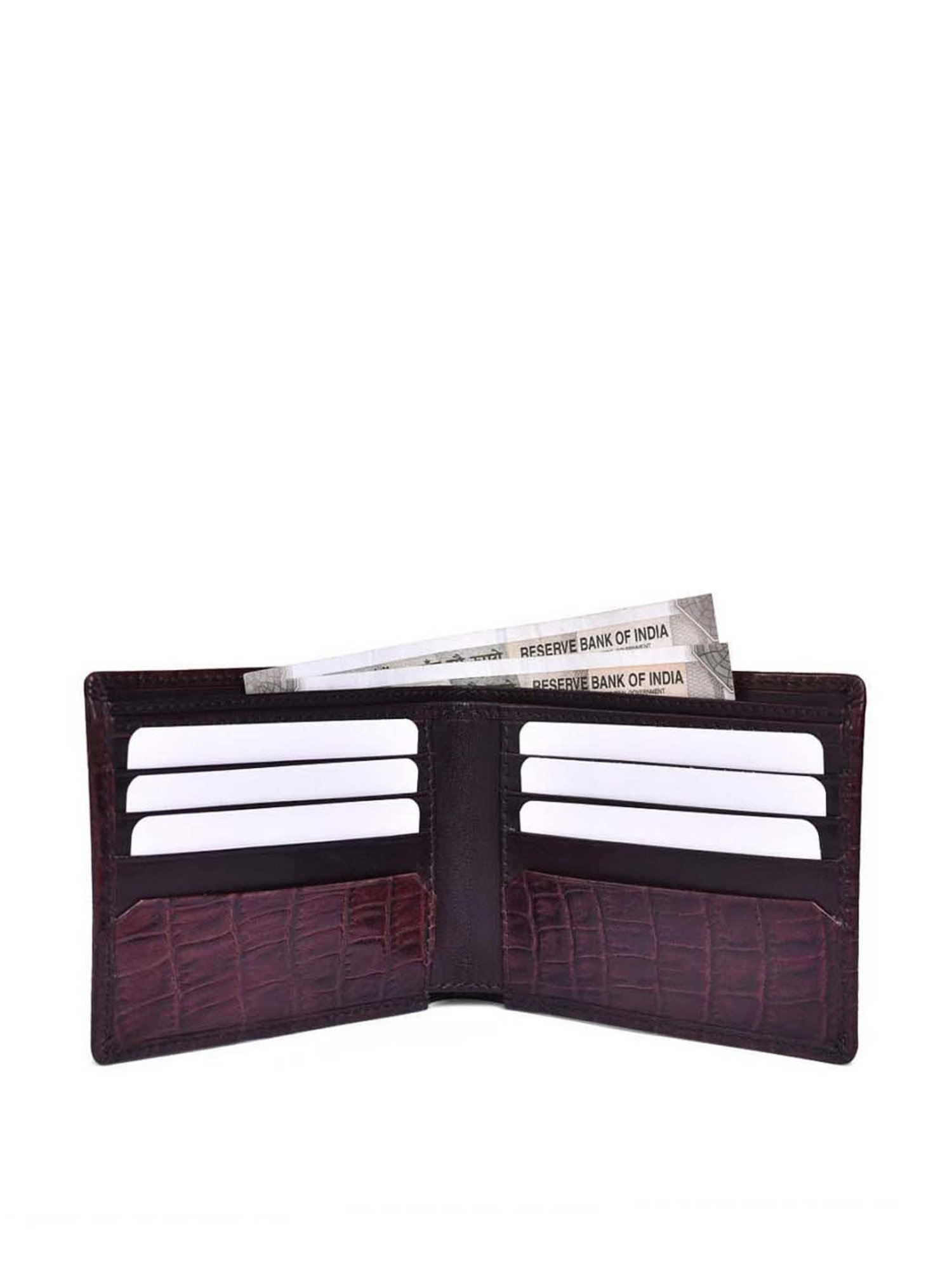 BELWABA Brown Casual Leather Bi-Fold Wallet for Men