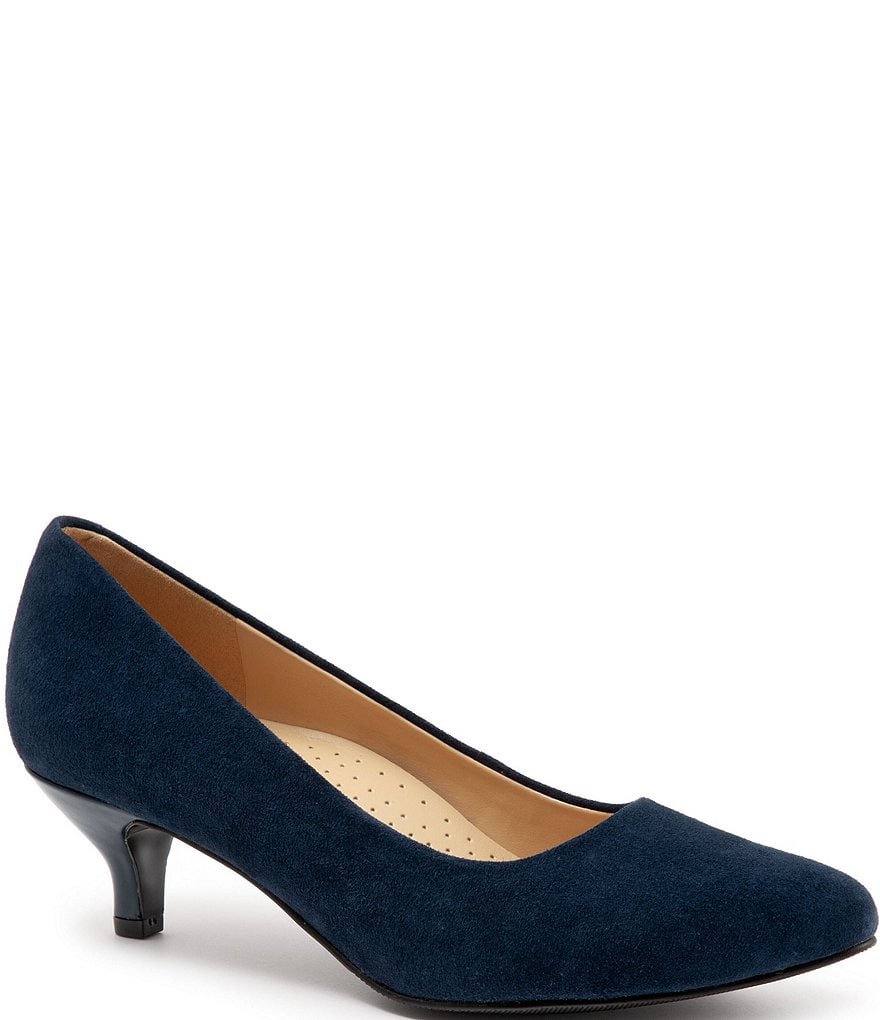 Trotters Kiera Suede Kitten Heel Pumps
