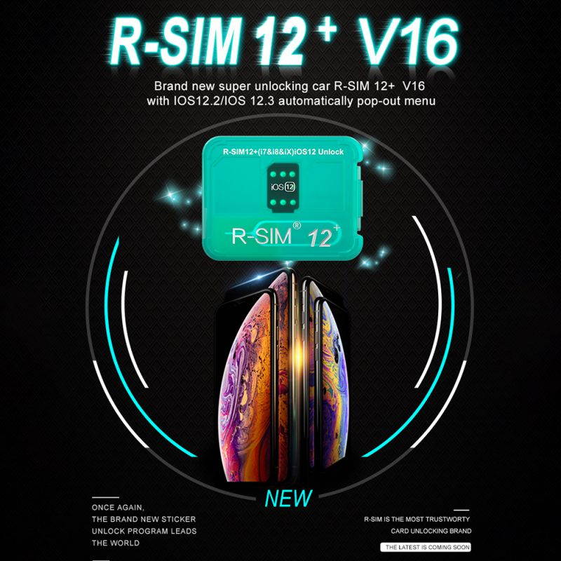 R-SIM12 Plus V16 2019 Unlock Card Small Adapter Smart Phone Accessory For IPhone X/8/7/6/6s/5s/ 4G IOS