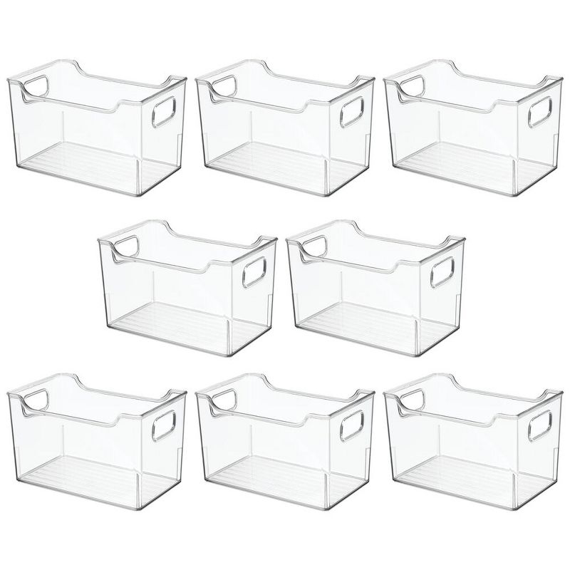 mDesign Plastic Storage Bin for Art and Craft Supplies, 8 Pack - Clear