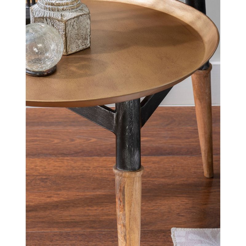 Charlane 2 Tier Side Table Gold - Powell Company