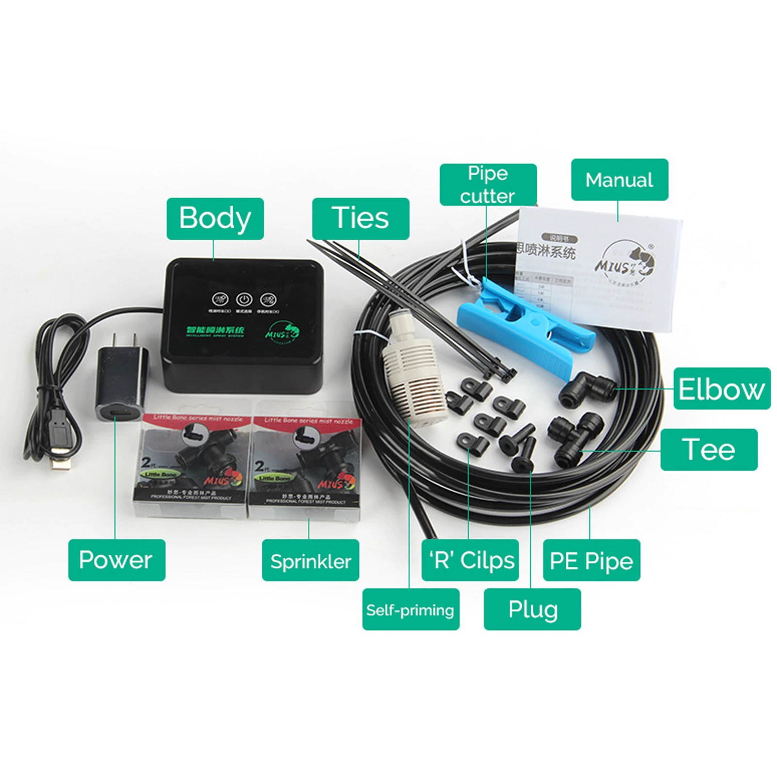 Intelligent Timer Function Spray System Intelligent Spray Tool for Plant Flower Mist Spray Tool Set Spraying Kit