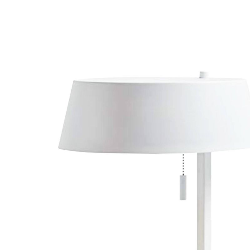 18" Hagen Table Lamp with Concave Tray with USB Port (Includes LED Light Bulb) Matte White - Globe Electric