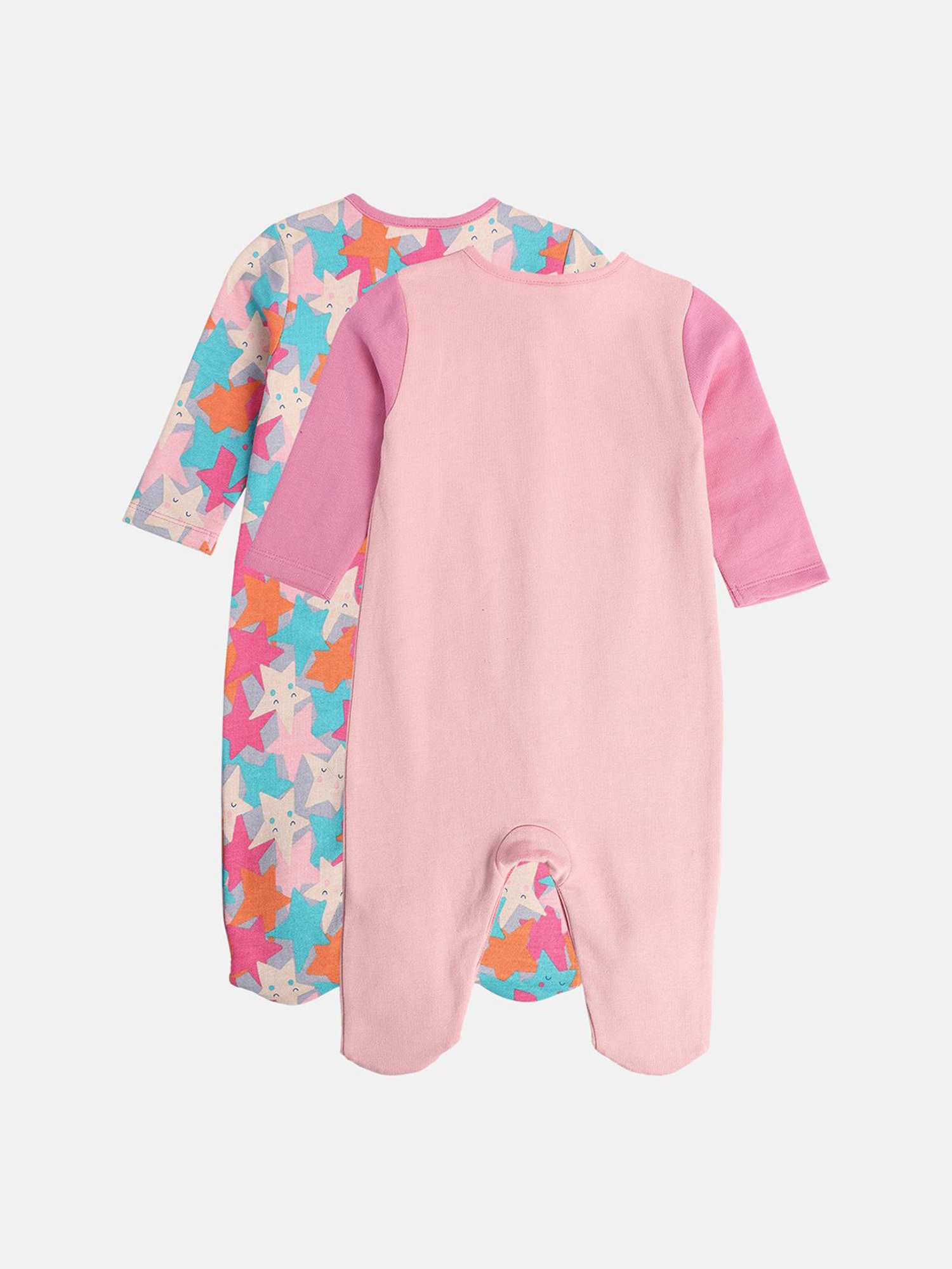 Berrytree Organic Kids Black Cotton Animals Print Rompers