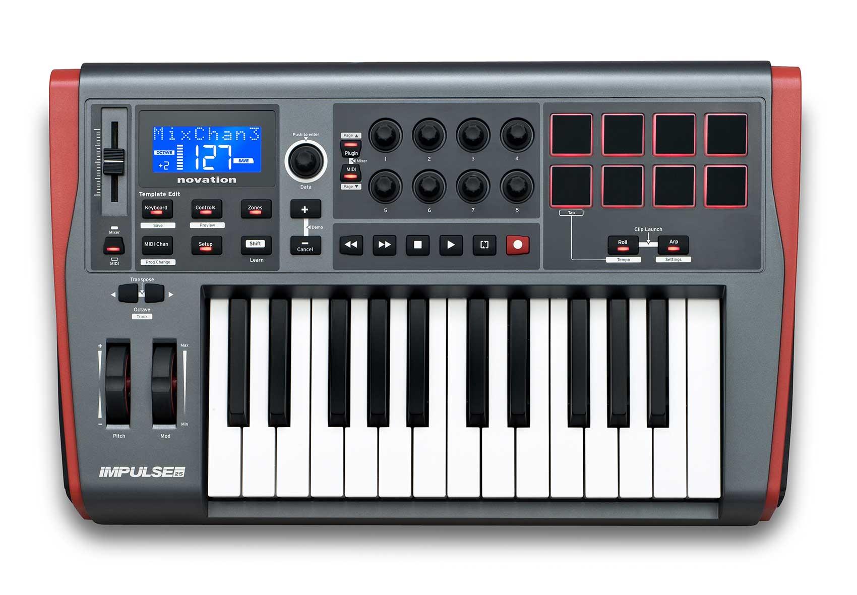 Novation Impulse 25 USB/MIDI 25-Key Keyboard Controller