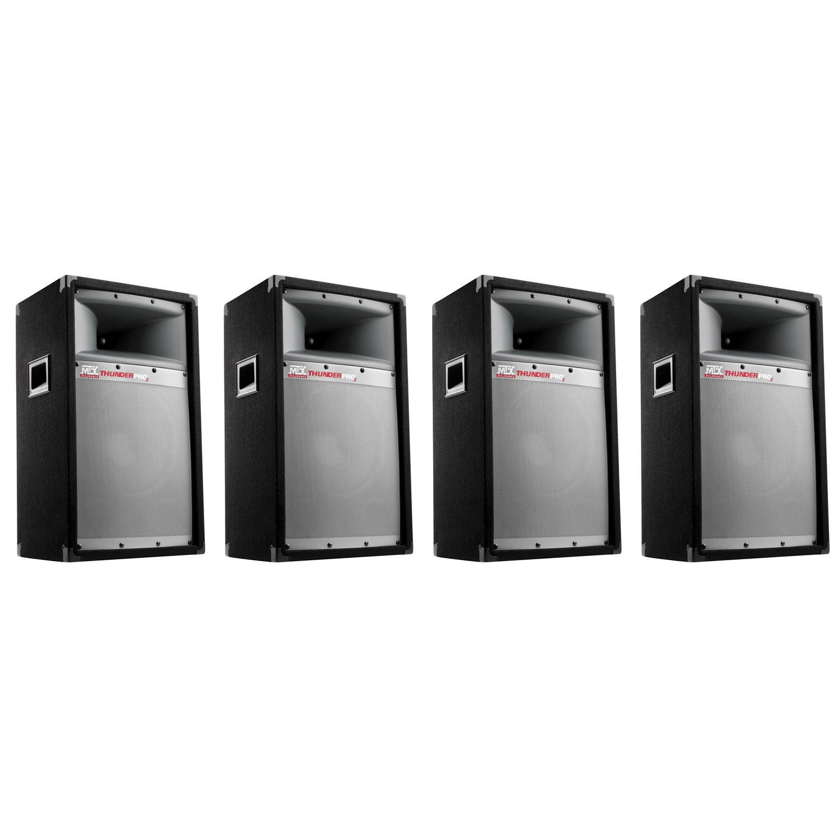 MTX TP1200 12" 300W 2 Way Cabient Tower PRO DJ PA Speaker Audio System (4 Pack)