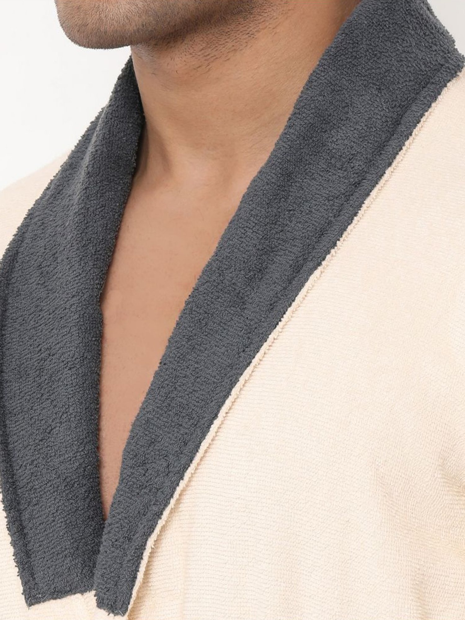 Spaces Cloudz Solid White Cotton Bathrobes