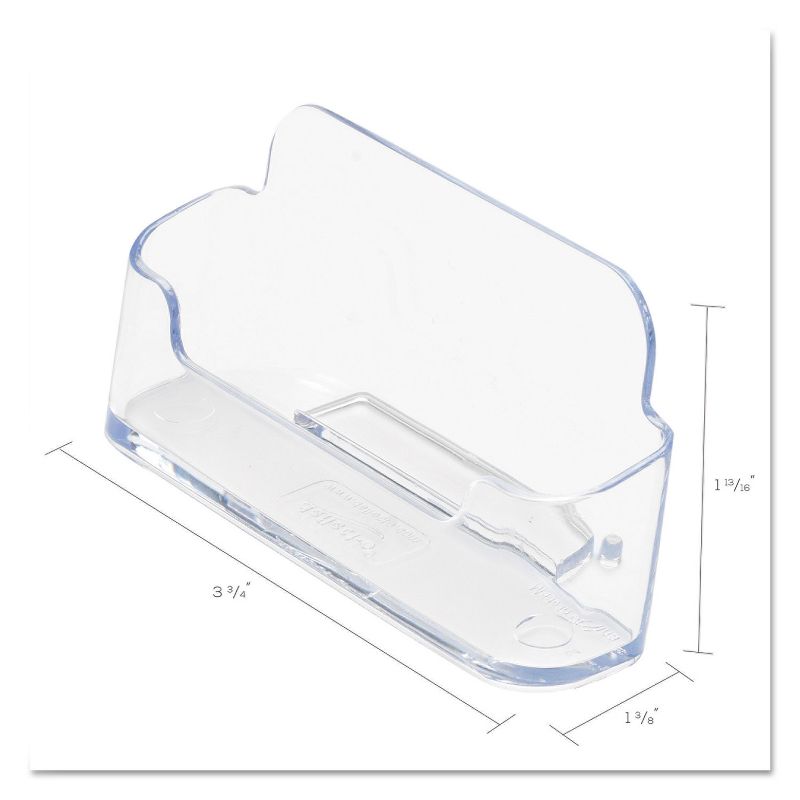 Deflecto Horizontal Business Card Holder Holds 50 2 X 3 1/2 Cards Clear 70101