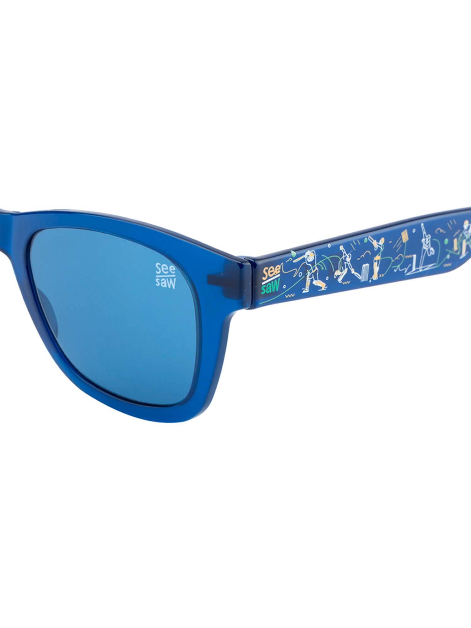 SeeSaw Blue Square Unisex Sunglasses