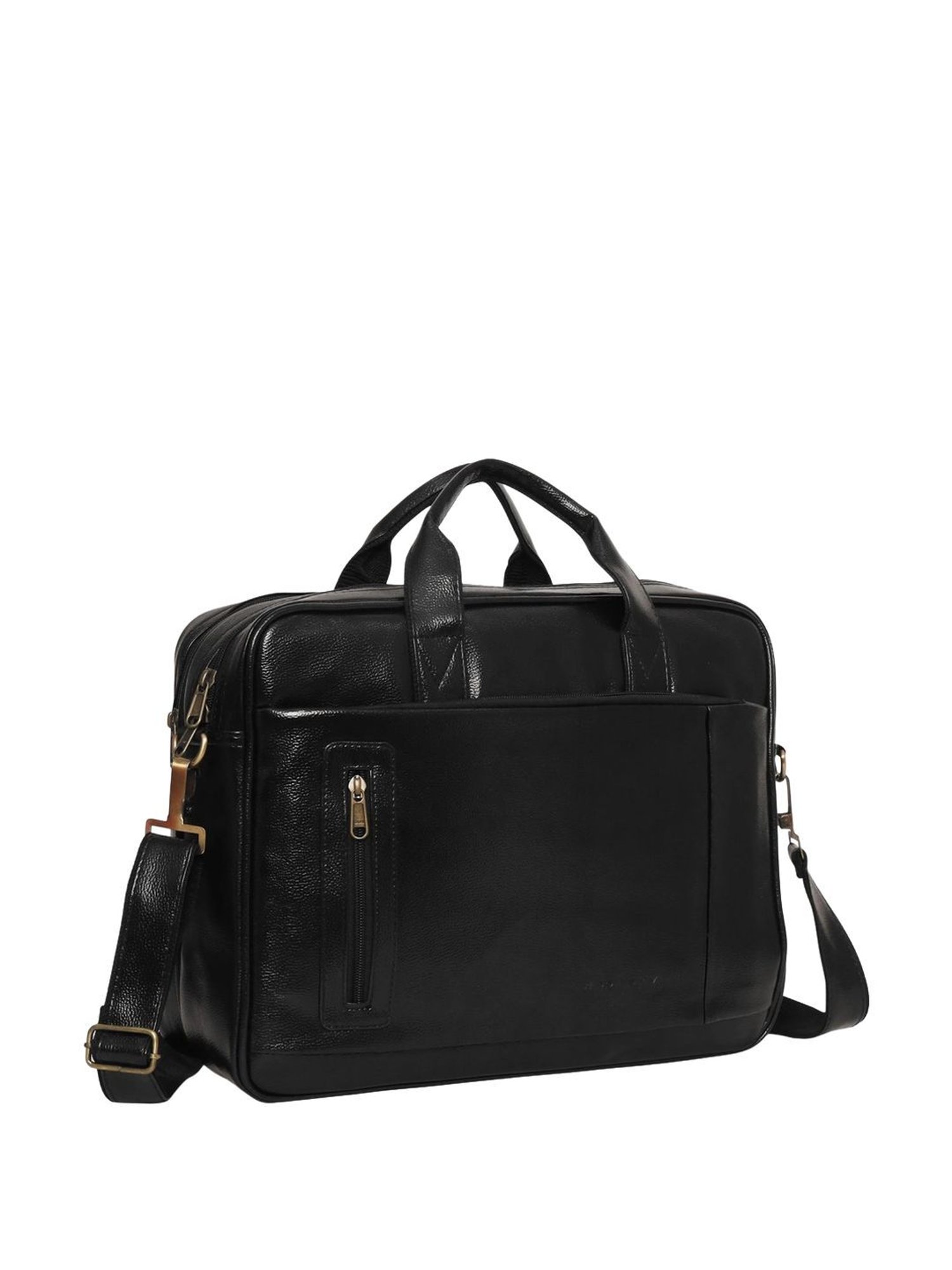Priority Black Synthetic Large Messenger Bag