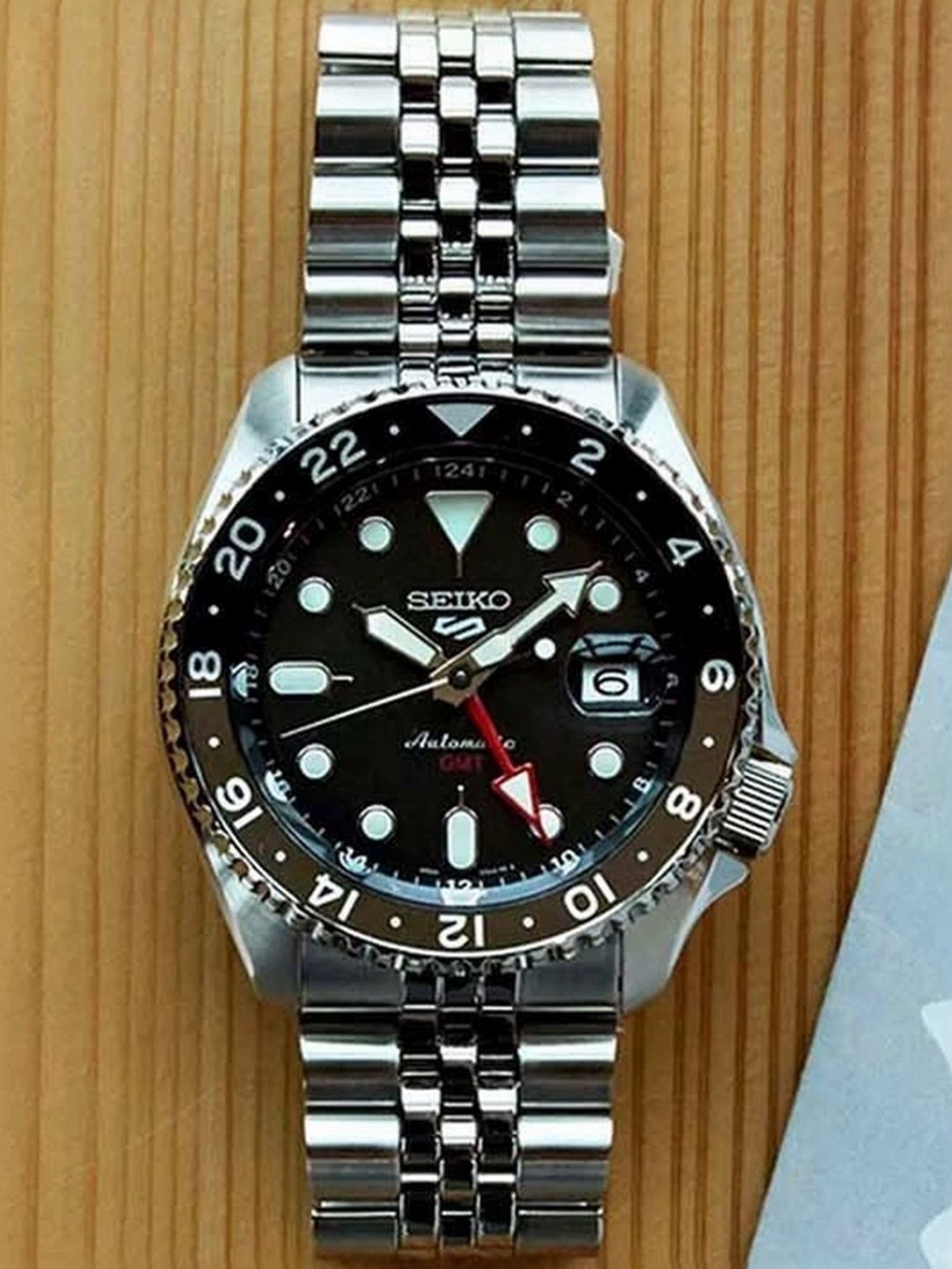 Seiko SSK001K1 SKX Sports Style 'Black Grape' GMT Re-Interpretation Watch for Men