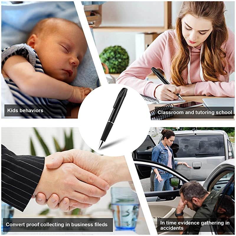 Hidden CameraSpy CameraSpy Pen 25 Hours Video Taking Battery Life 1080p HD Spy Camera Pen  Camera Pen with 32GB Memory for Business Conference and Security