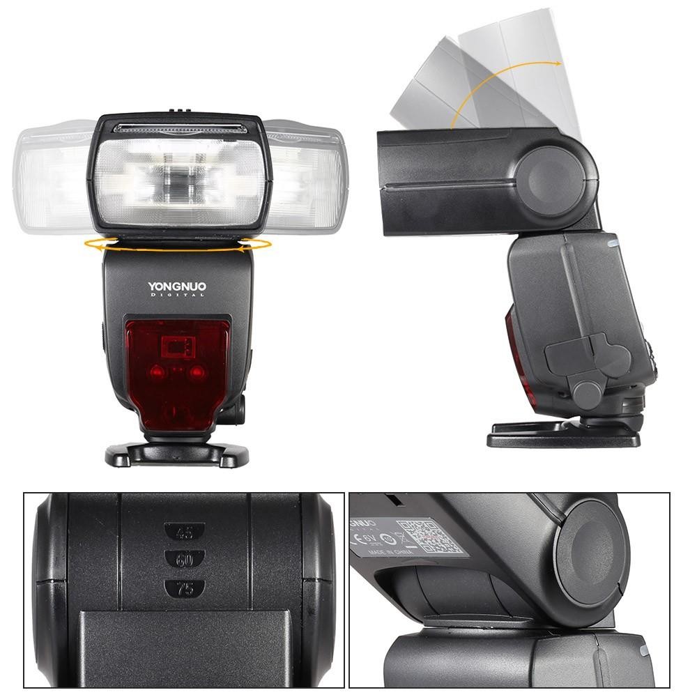 YONGNUO YN660 GN66 2.4G Wireless Transmission Transceiver Master Slave Speedlite Flash for Nikon Canon Pentax DSLR Camera Compatible with YN560-TX/RF-603/RF-602/RF 603II/YN560 IV/YN560 III/RF605