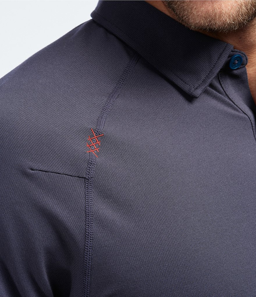 RHONE Delta Pique Short-Sleeve UV Protection Polo Shirt