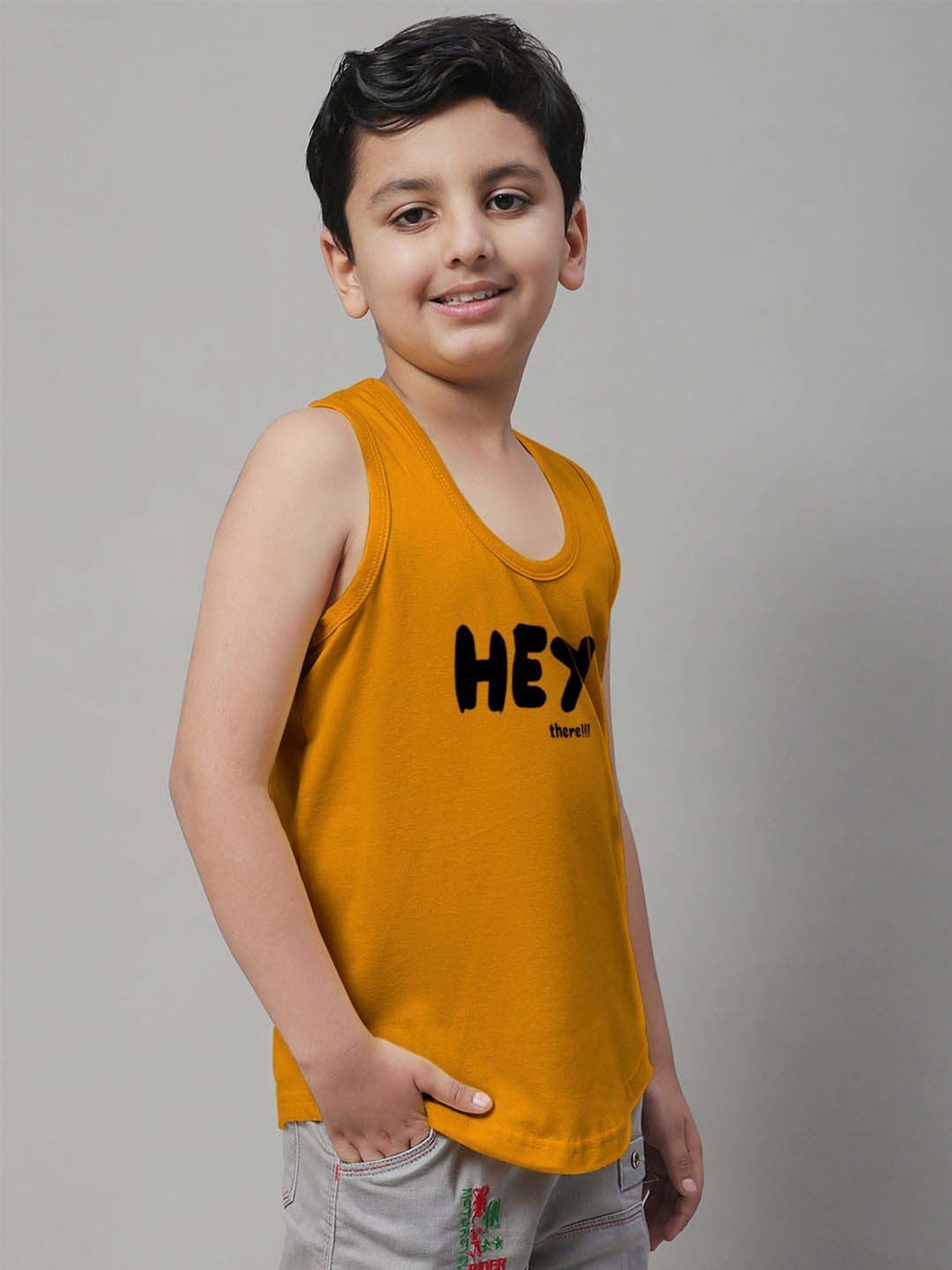 Palm Tree Kids White Printed Vest