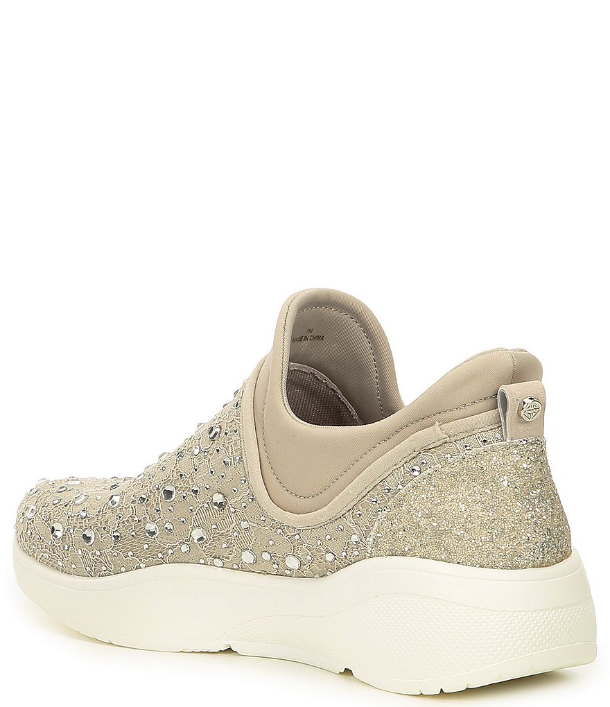 Antonio Melani Jaxtyn Hotfix Lace and Jewel Embellished Sneakers