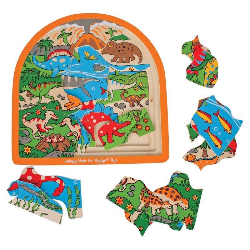 Bigjigs Toys Arched Layered Puzzle Set - Set of 3
