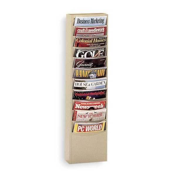 DURHAM MFG 402-75 Magazine Wall Display,Tan